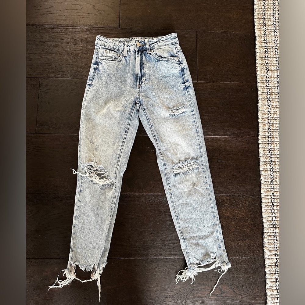 Acid-Wash Mom Jeans